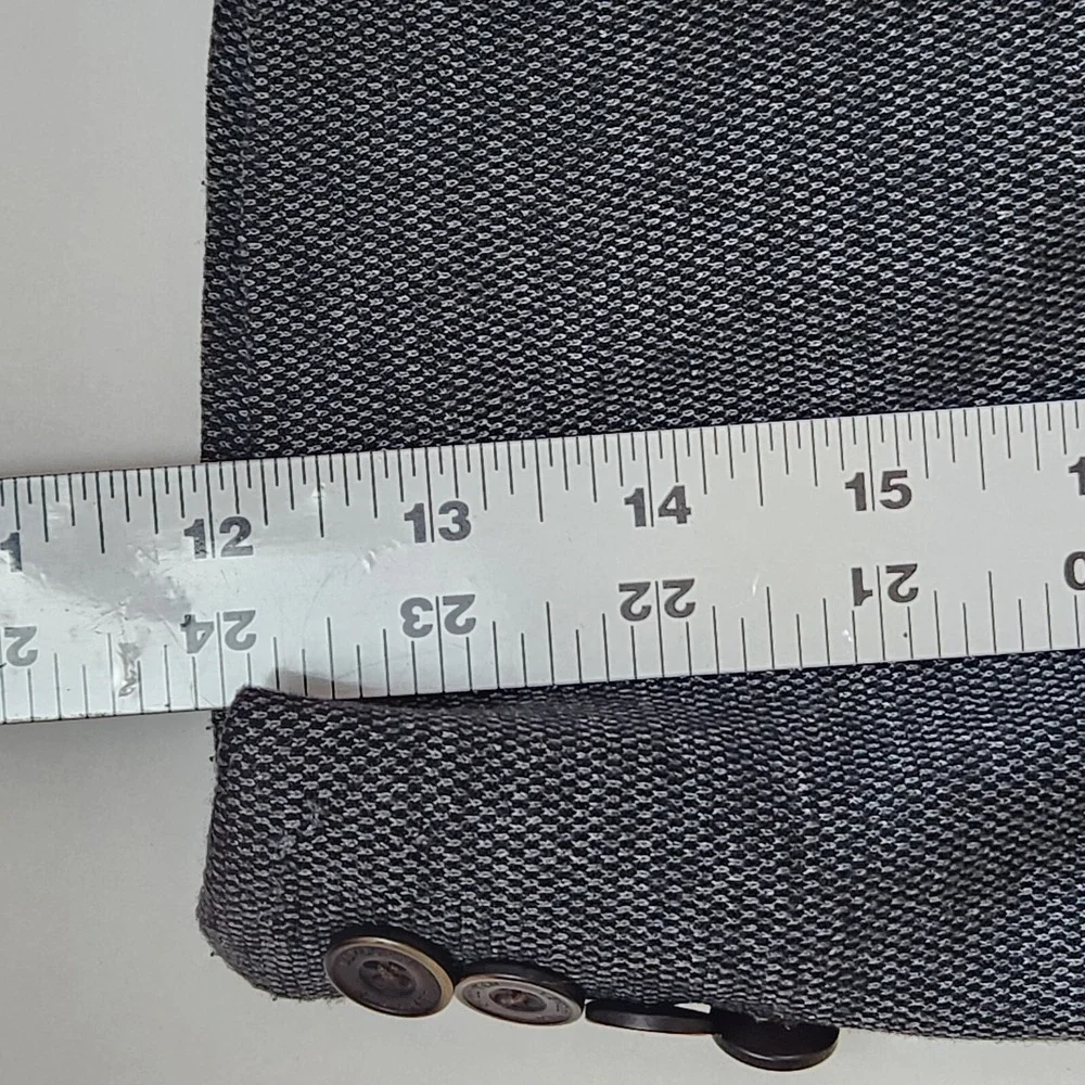 Level Ten Mens Sports Coat Sz Large Gray Blue 2 Button Casual Suit Blazer Preppy